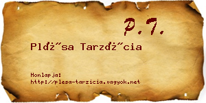Plésa Tarzícia névjegykártya